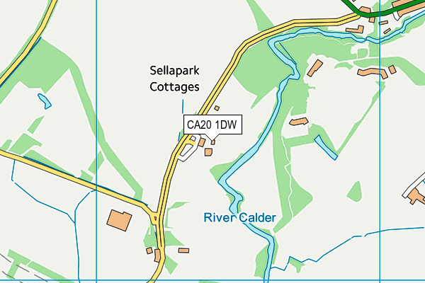 CA20 1DW map - OS VectorMap District (Ordnance Survey)