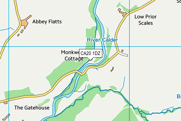 CA20 1DZ map - OS VectorMap District (Ordnance Survey)