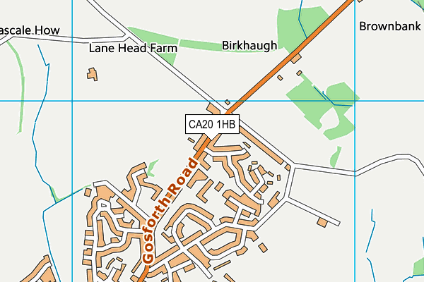 CA20 1HB map - OS VectorMap District (Ordnance Survey)