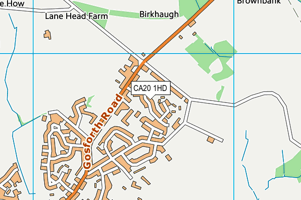 CA20 1HD map - OS VectorMap District (Ordnance Survey)