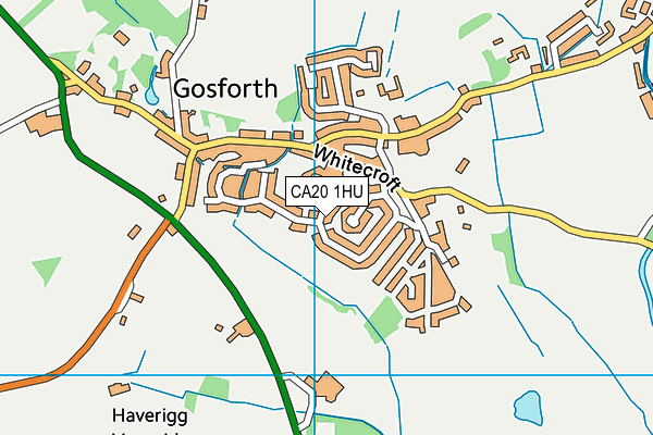 CA20 1HU map - OS VectorMap District (Ordnance Survey)