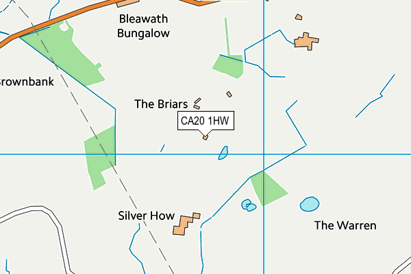 CA20 1HW map - OS VectorMap District (Ordnance Survey)