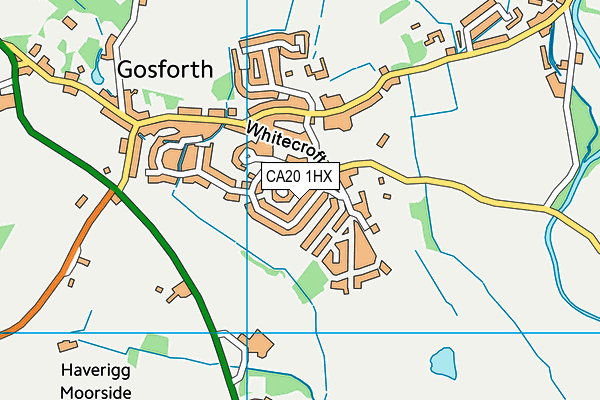 CA20 1HX map - OS VectorMap District (Ordnance Survey)