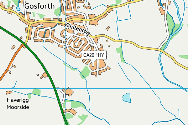 CA20 1HY map - OS VectorMap District (Ordnance Survey)