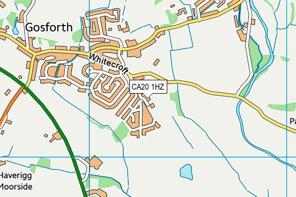 CA20 1HZ map - OS VectorMap District (Ordnance Survey)