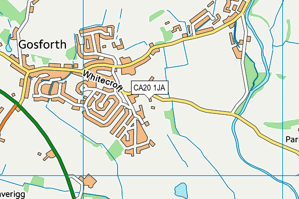 CA20 1JA map - OS VectorMap District (Ordnance Survey)