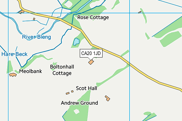 CA20 1JD map - OS VectorMap District (Ordnance Survey)