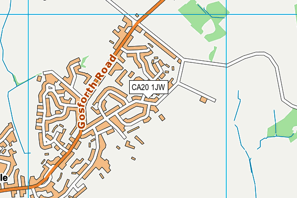 CA20 1JW map - OS VectorMap District (Ordnance Survey)