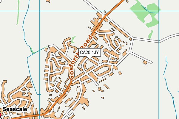 CA20 1JY map - OS VectorMap District (Ordnance Survey)