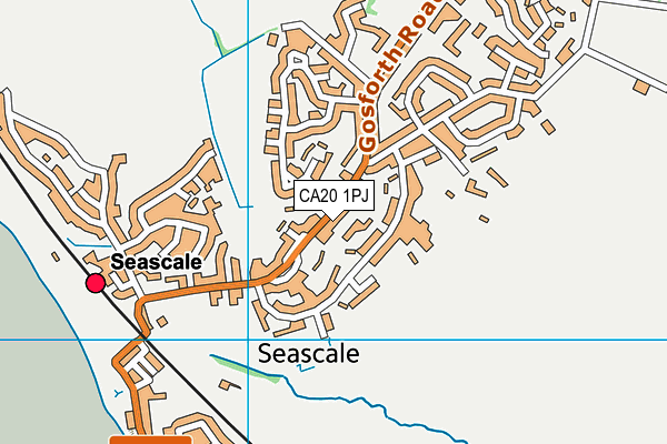 Seascale Tennis Club map (CA20 1PJ) - OS VectorMap District (Ordnance Survey)