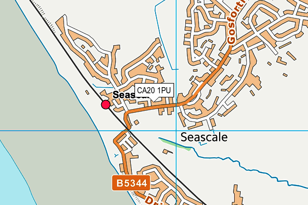 Seascale Sports Hall map (CA20 1PU) - OS VectorMap District (Ordnance Survey)