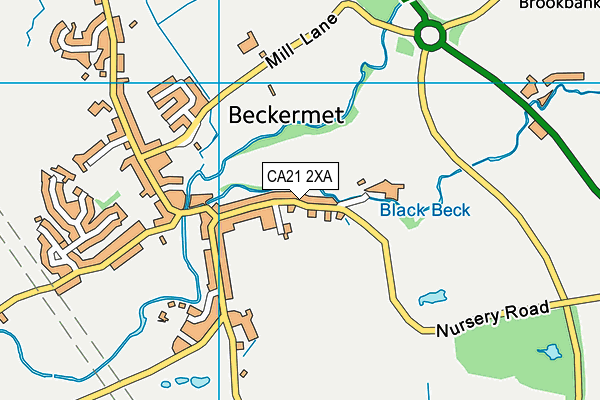 CA21 2XA map - OS VectorMap District (Ordnance Survey)