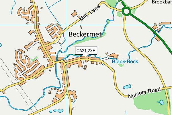 CA21 2XE map - OS VectorMap District (Ordnance Survey)