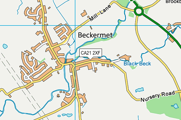 CA21 2XF map - OS VectorMap District (Ordnance Survey)