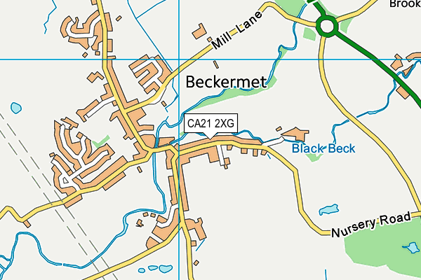 CA21 2XG map - OS VectorMap District (Ordnance Survey)