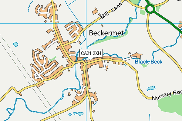 CA21 2XH map - OS VectorMap District (Ordnance Survey)