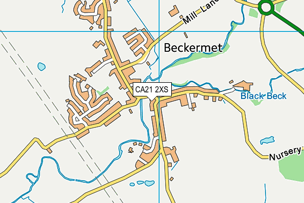 CA21 2XS map - OS VectorMap District (Ordnance Survey)