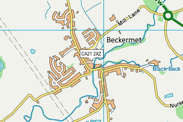 CA21 2XZ map - OS VectorMap District (Ordnance Survey)