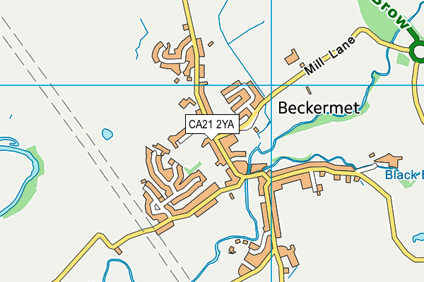 CA21 2YA map - OS VectorMap District (Ordnance Survey)