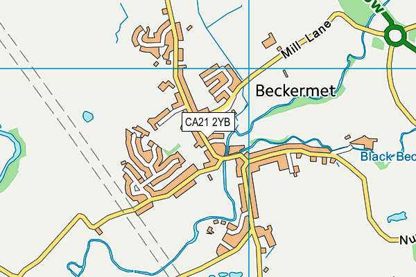 CA21 2YB map - OS VectorMap District (Ordnance Survey)