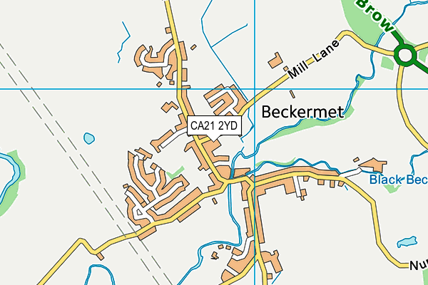 Beckermet CofE School map (CA21 2YD) - OS VectorMap District (Ordnance Survey)