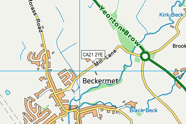 CA21 2YE map - OS VectorMap District (Ordnance Survey)