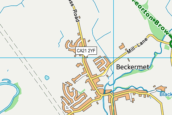CA21 2YF map - OS VectorMap District (Ordnance Survey)