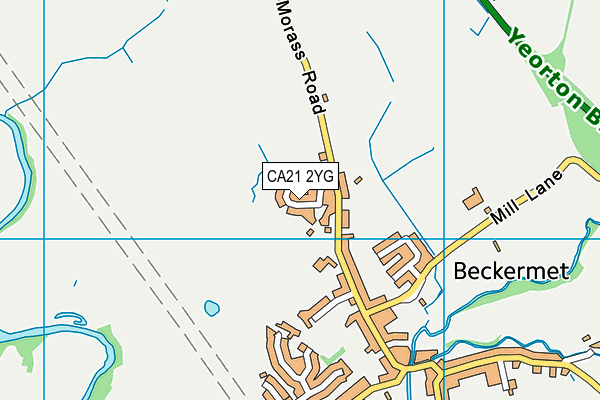 CA21 2YG map - OS VectorMap District (Ordnance Survey)