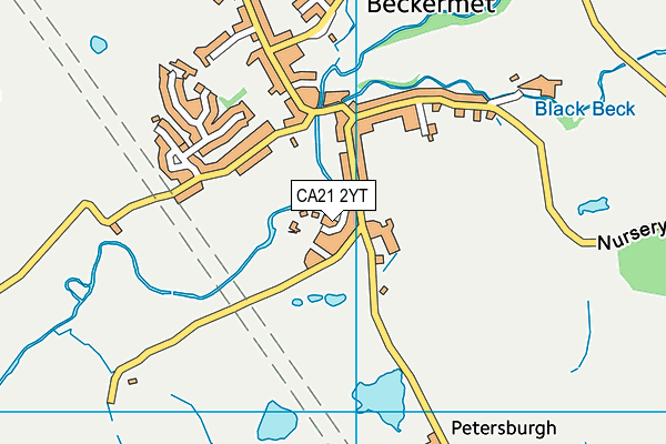 CA21 2YT map - OS VectorMap District (Ordnance Survey)