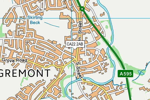 CA22 2AB map - OS VectorMap District (Ordnance Survey)