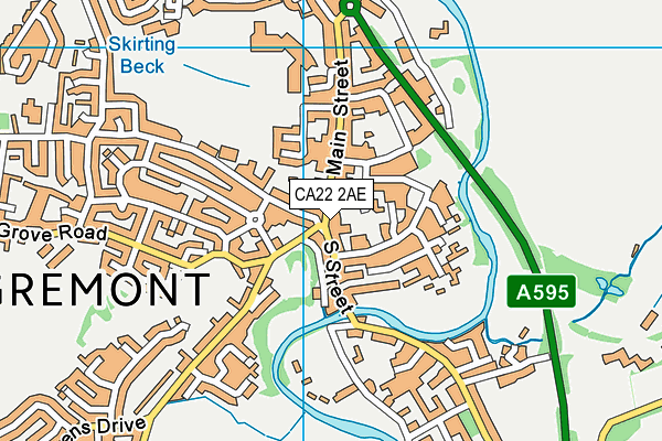 CA22 2AE map - OS VectorMap District (Ordnance Survey)