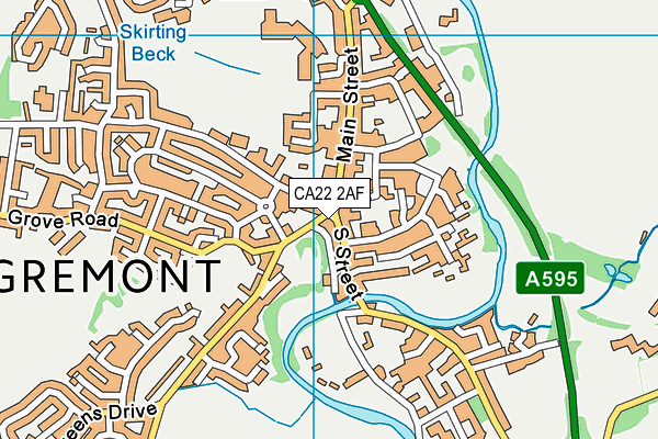 CA22 2AF map - OS VectorMap District (Ordnance Survey)