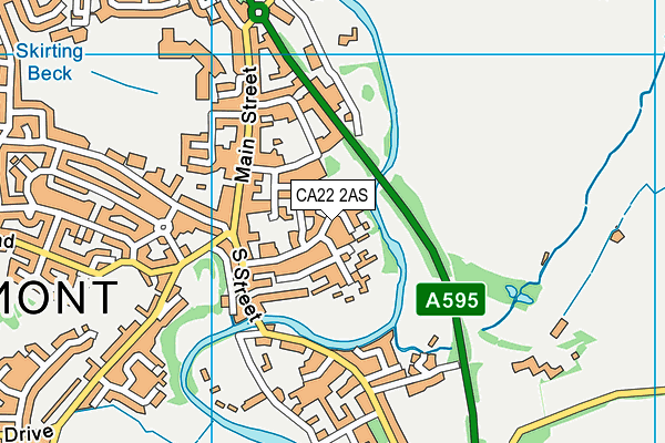 CA22 2AS map - OS VectorMap District (Ordnance Survey)