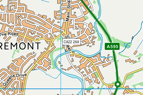 CA22 2AX map - OS VectorMap District (Ordnance Survey)