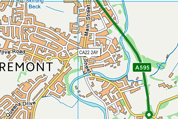 CA22 2AY map - OS VectorMap District (Ordnance Survey)