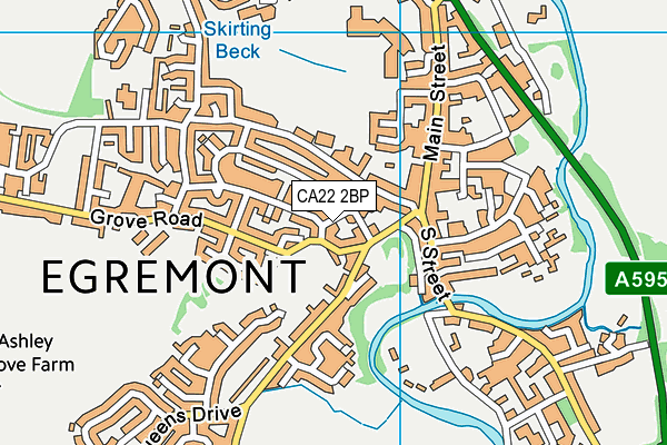 CA22 2BP map - OS VectorMap District (Ordnance Survey)