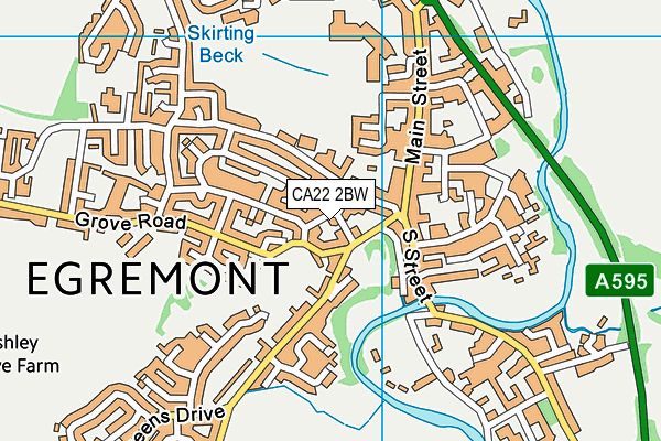 CA22 2BW map - OS VectorMap District (Ordnance Survey)