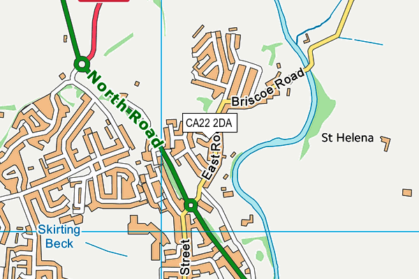 CA22 2DA map - OS VectorMap District (Ordnance Survey)