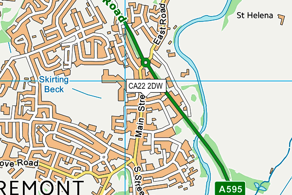 CA22 2DW map - OS VectorMap District (Ordnance Survey)