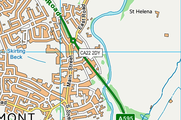 CA22 2DY map - OS VectorMap District (Ordnance Survey)