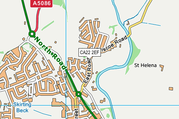 CA22 2EF map - OS VectorMap District (Ordnance Survey)