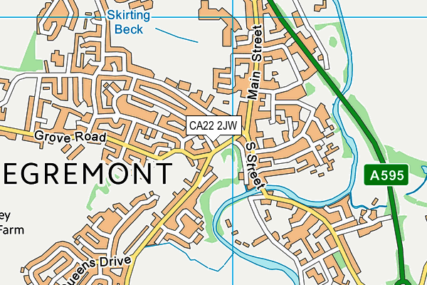 CA22 2JW map - OS VectorMap District (Ordnance Survey)