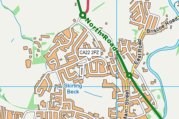 CA22 2PZ map - OS VectorMap District (Ordnance Survey)