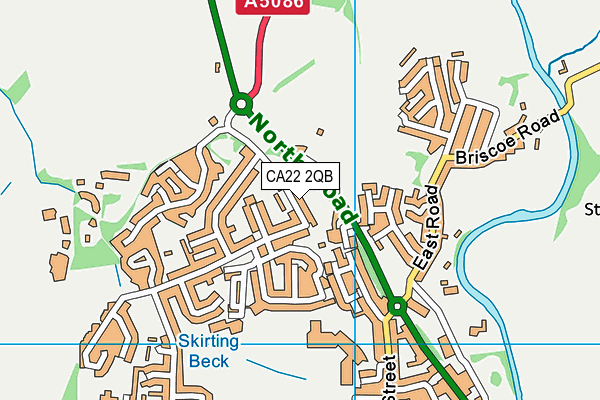 CA22 2QB map - OS VectorMap District (Ordnance Survey)