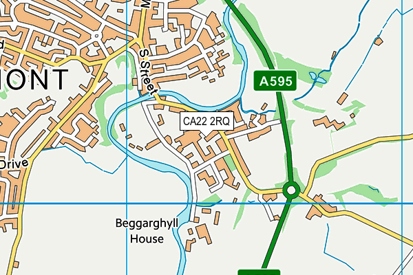 CA22 2RQ map - OS VectorMap District (Ordnance Survey)