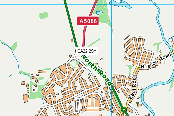 CA22 2SY map - OS VectorMap District (Ordnance Survey)