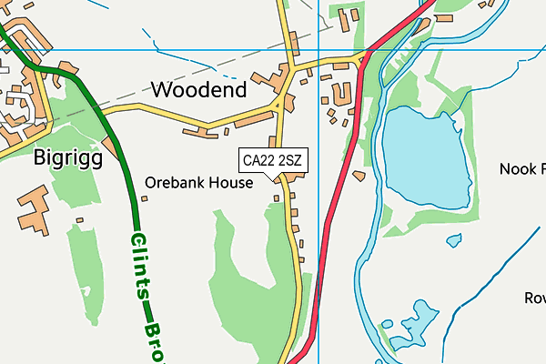 CA22 2SZ map - OS VectorMap District (Ordnance Survey)