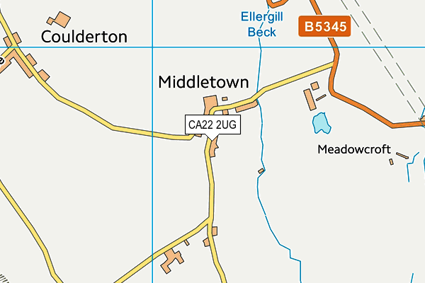 CA22 2UG map - OS VectorMap District (Ordnance Survey)