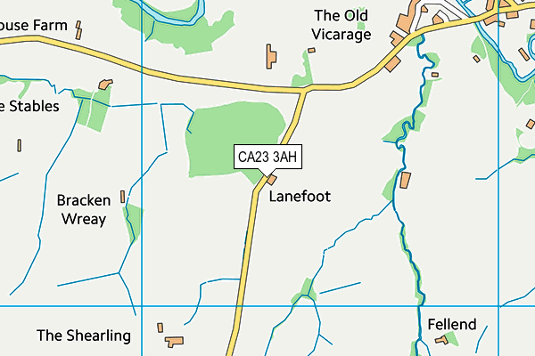 CA23 3AH map - OS VectorMap District (Ordnance Survey)