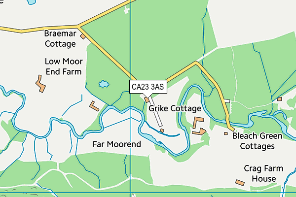 CA23 3AS map - OS VectorMap District (Ordnance Survey)